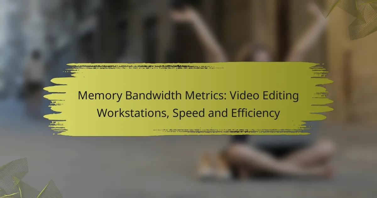 Memory Bandwidth Metrics: Video Editing Workstations, Speed and Efficiency