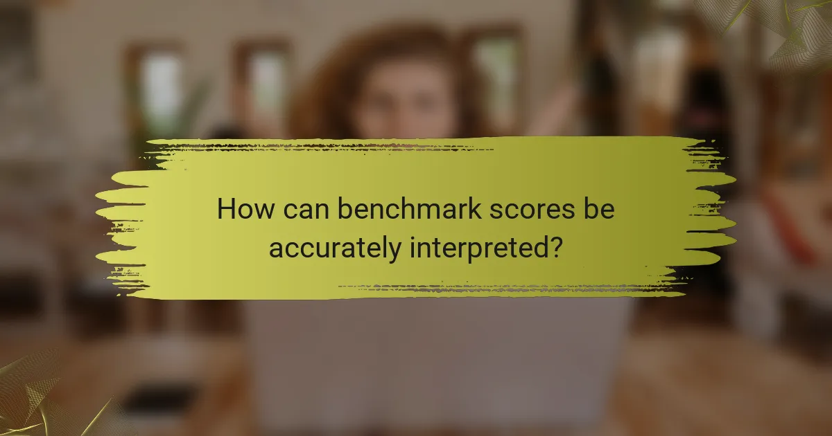 How can benchmark scores be accurately interpreted?
