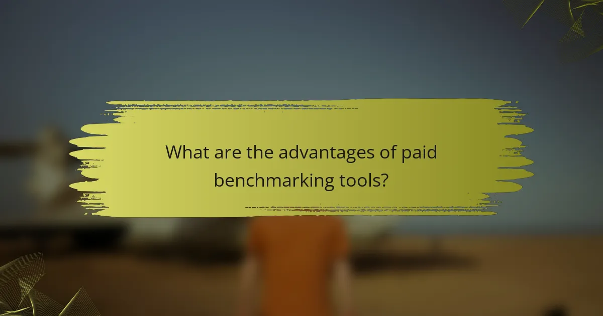 What are the advantages of paid benchmarking tools?