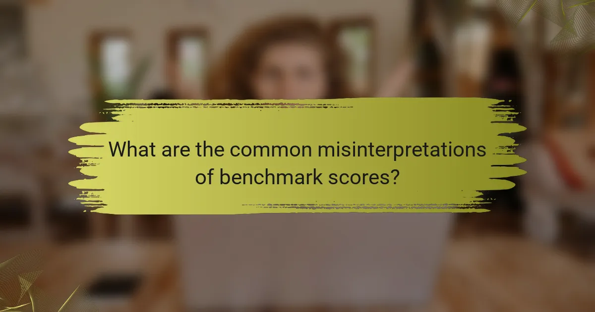 What are the common misinterpretations of benchmark scores?